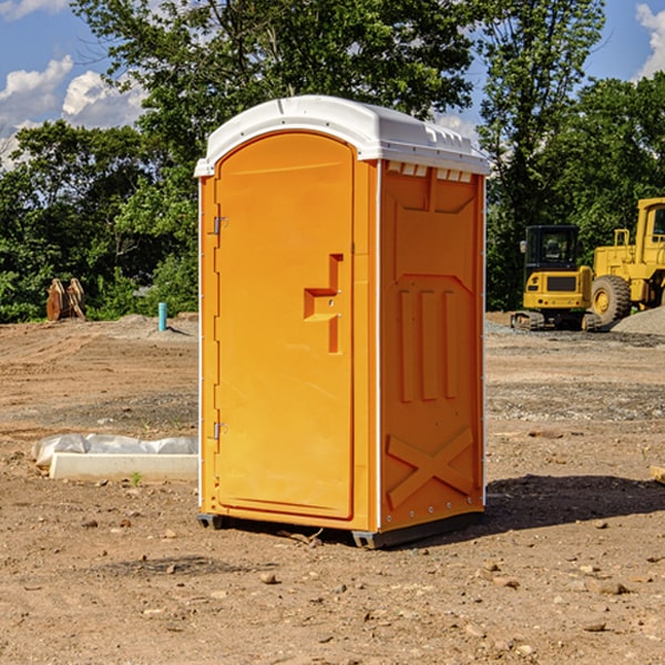 how often are the portable restrooms cleaned and serviced during a rental period in Mesa County